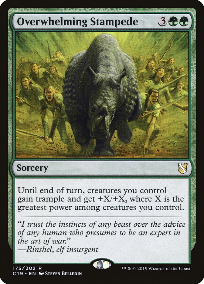 Overwhelming Stampede [Commander 2019] | Dragon's Lair Comics and Fantasy Houston TX