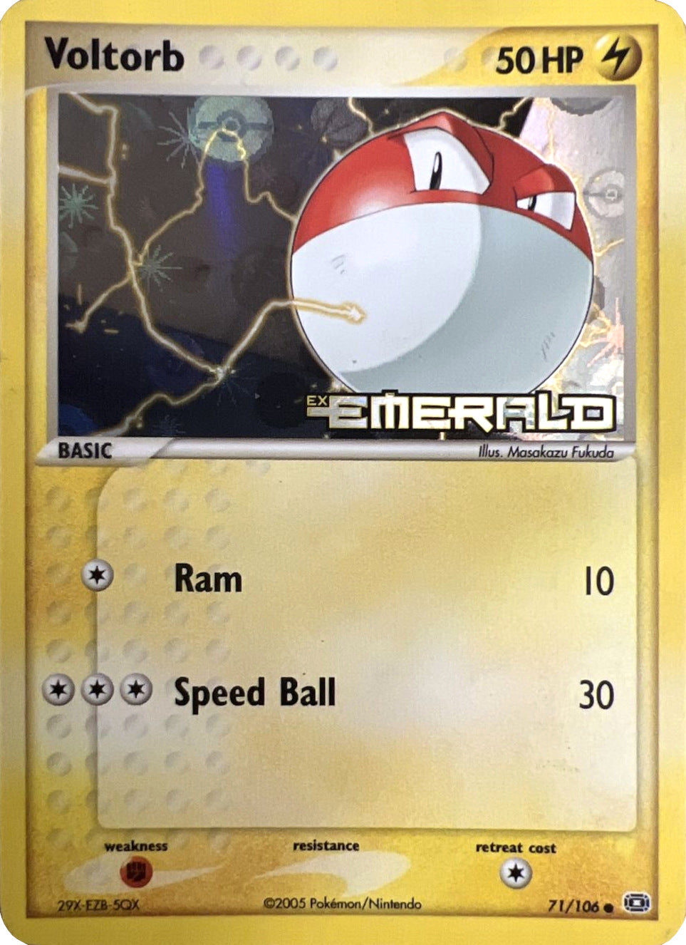Voltorb (71/106) (Stamped) [EX: Emerald] | Dragon's Lair Comics and Fantasy Houston TX
