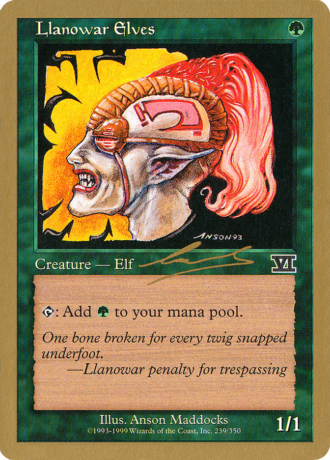 Llanowar Elves (Nicolas Labarre) [World Championship Decks 2000] | Dragon's Lair Comics and Fantasy Houston TX