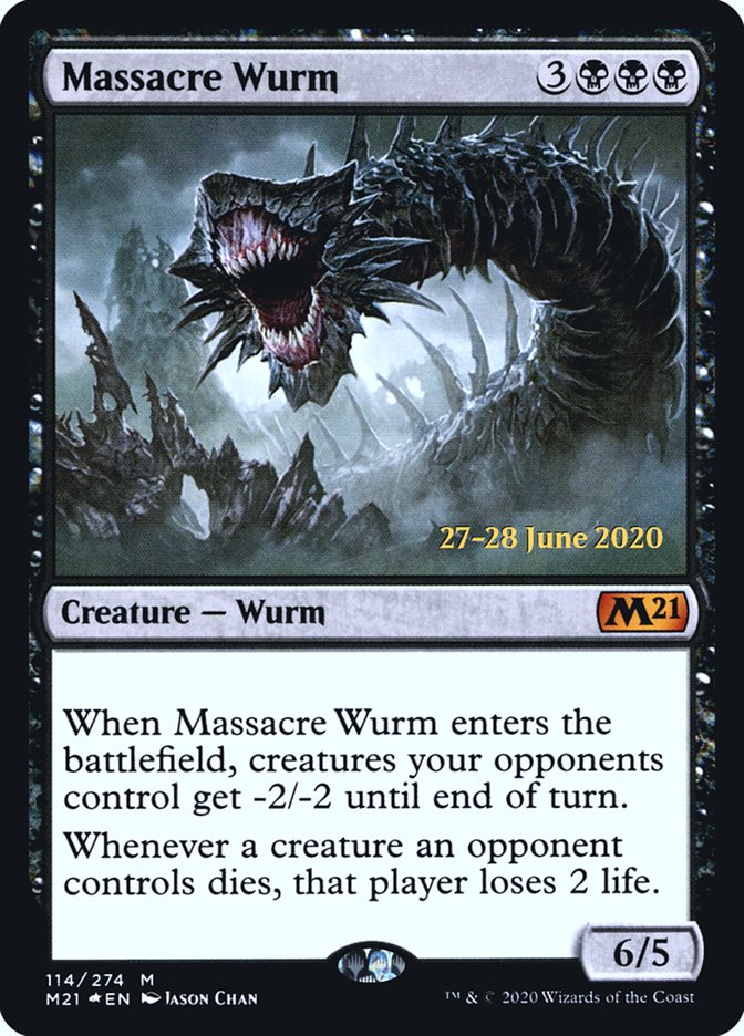 Massacre Wurm [Core Set 2021 Prerelease Promos] | Dragon's Lair Comics and Fantasy Houston TX