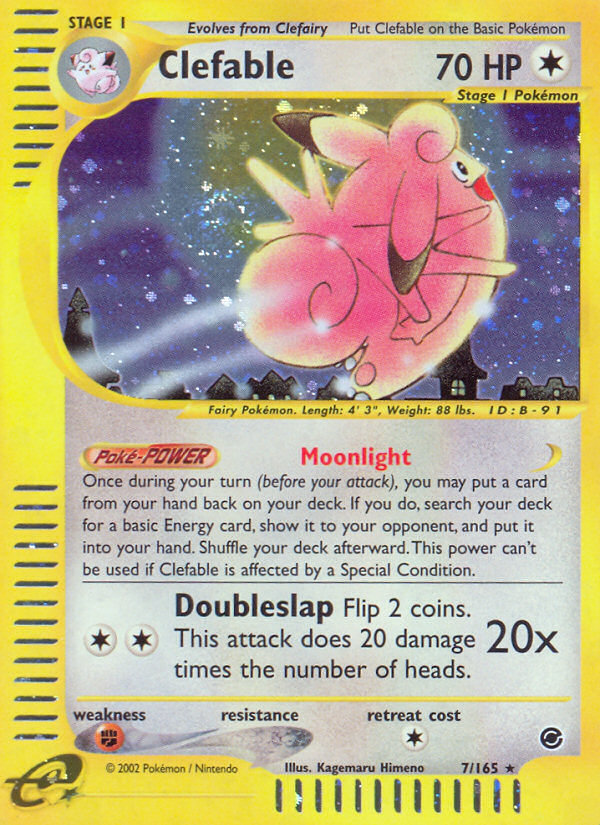 Clefable (7/165) [Expedition: Base Set] | Dragon's Lair Comics and Fantasy Houston TX