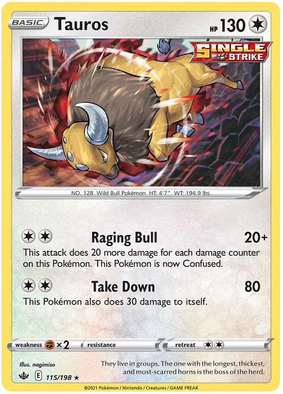 Tauros (115/198) [Sword & Shield: Chilling Reign] | Dragon's Lair Comics and Fantasy Houston TX