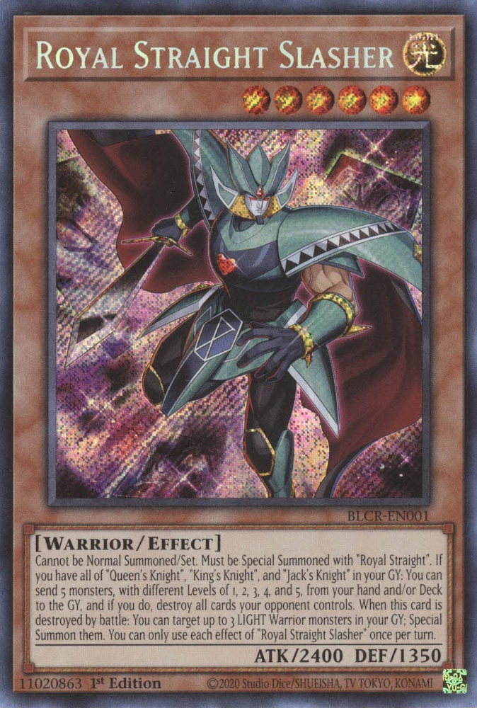 Royal Straight Slasher [BLCR-EN001] Secret Rare | Dragon's Lair Comics and Fantasy Houston TX