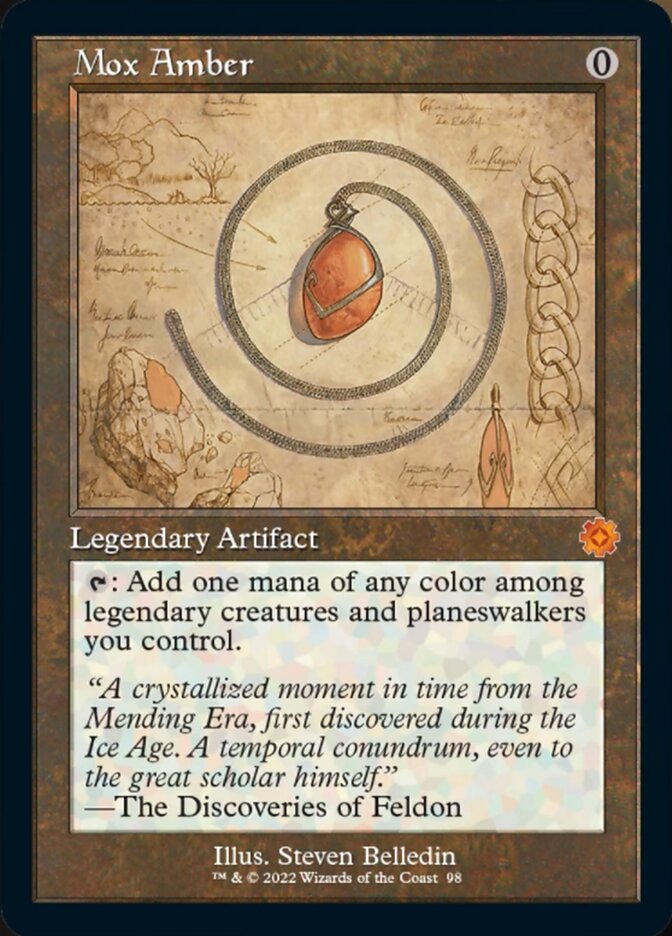 Mox Amber (Retro Schematic) [The Brothers' War Retro Artifacts] | Dragon's Lair Comics and Fantasy Houston TX