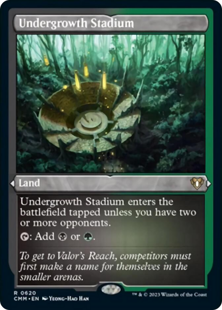 Undergrowth Stadium (Foil Etched) [Commander Masters] | Dragon's Lair Comics and Fantasy Houston TX