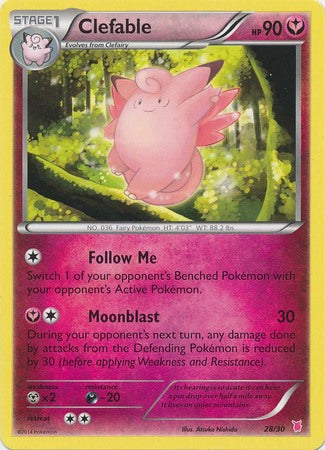 Clefable (28/30) [XY: Trainer Kit 1 - Wigglytuff] | Dragon's Lair Comics and Fantasy Houston TX
