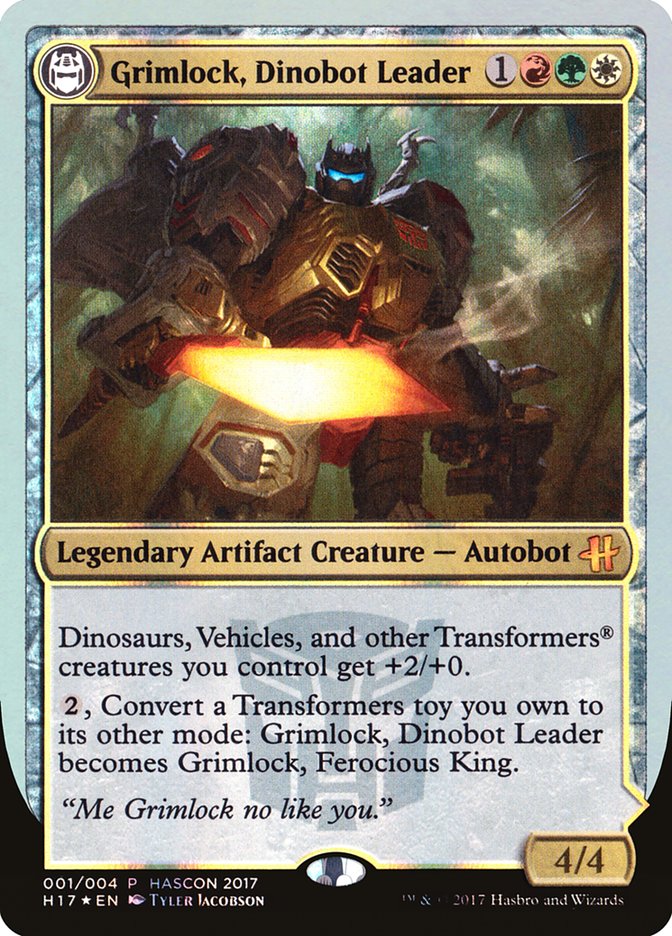 Grimlock, Dinobot Leader // Grimlock, Ferocious King [HasCon 2017] | Dragon's Lair Comics and Fantasy Houston TX