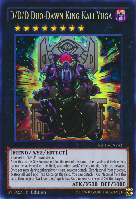 D/D/D Duo-Dawn King Kali Yuga [MP16-EN143] Super Rare | Dragon's Lair Comics and Fantasy Houston TX