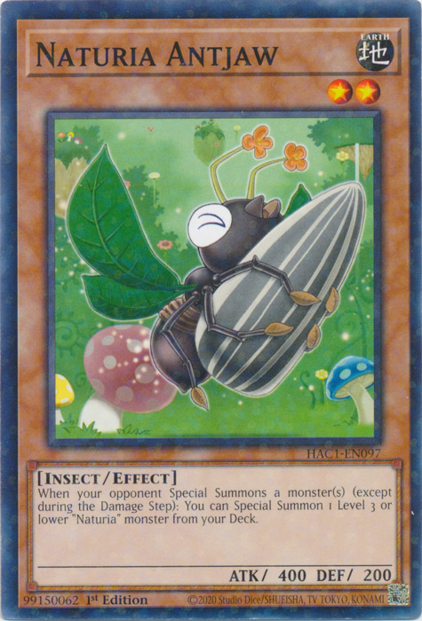 Naturia Antjaw (Duel Terminal) [HAC1-EN097] Common | Dragon's Lair Comics and Fantasy Houston TX