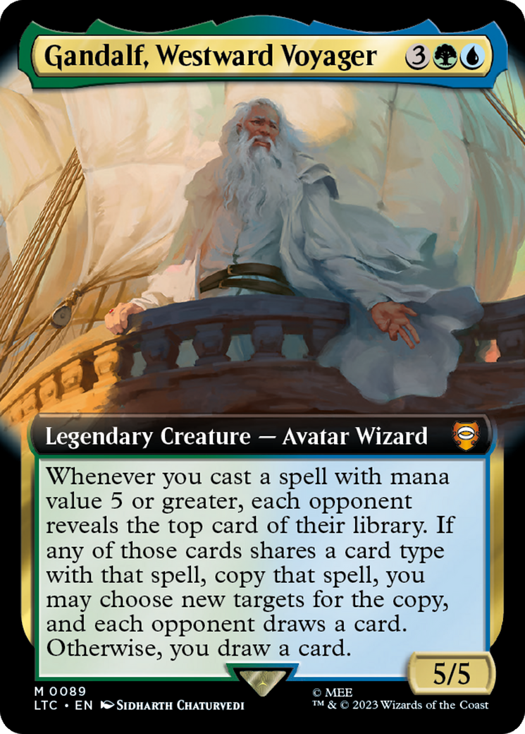 Gandalf, Westward Voyager (Extended Art) [The Lord of the Rings: Tales of Middle-Earth Commander] | Dragon's Lair Comics and Fantasy Houston TX