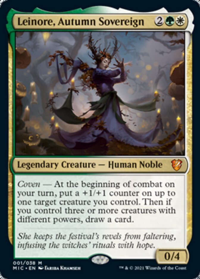 Leinore, Autumn Sovereign (Display Commander) [Innistrad: Midnight Hunt Commander] | Dragon's Lair Comics and Fantasy Houston TX
