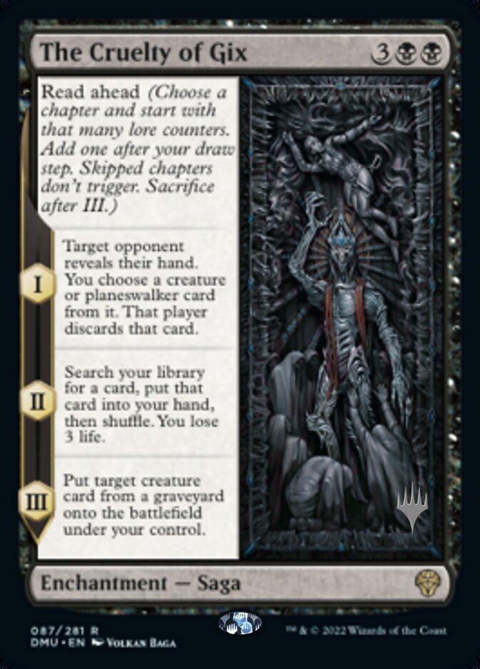 The Cruelty of Gix (Promo Pack) [Dominaria United Promos] | Dragon's Lair Comics and Fantasy Houston TX