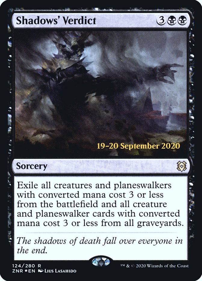 Shadows' Verdict [Zendikar Rising Prerelease Promos] | Dragon's Lair Comics and Fantasy Houston TX