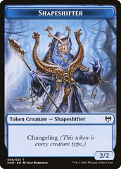 Human Warrior // Shapeshifter Double-Sided Token [Kaldheim Tokens] | Dragon's Lair Comics and Fantasy Houston TX