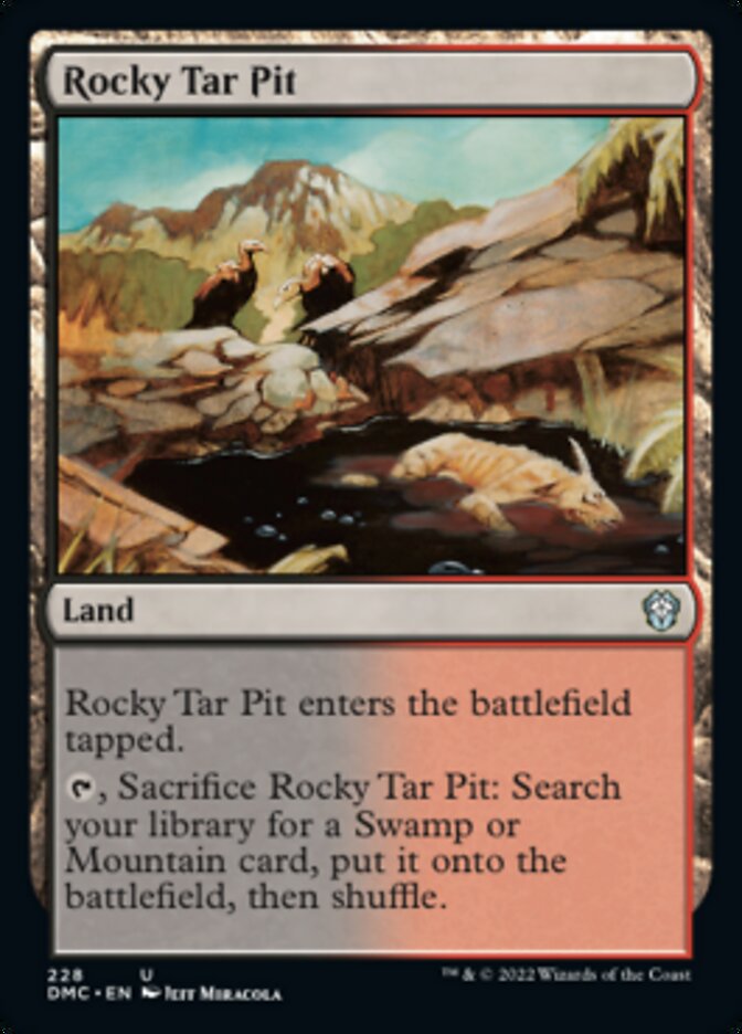 Rocky Tar Pit [Dominaria United Commander] | Dragon's Lair Comics and Fantasy Houston TX