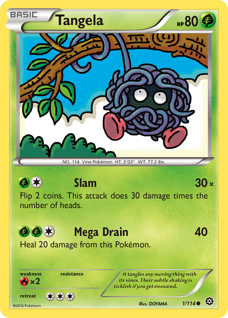 Tangela (1/114) [XY: Steam Siege] | Dragon's Lair Comics and Fantasy Houston TX