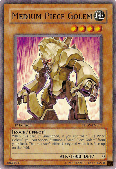 Medium Piece Golem [TDGS-EN007] Common | Dragon's Lair Comics and Fantasy Houston TX