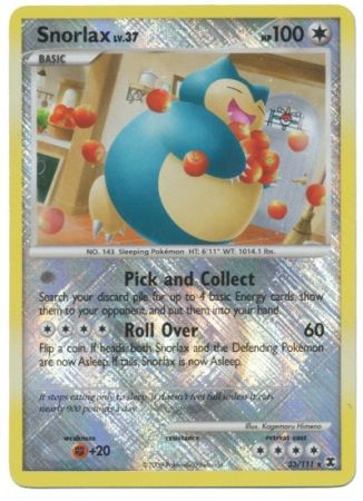 Snorlax (33/111) (League Promo) [Platinum: Rising Rivals] | Dragon's Lair Comics and Fantasy Houston TX