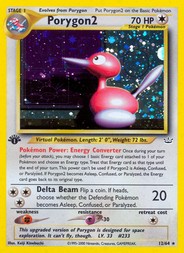 Porygon2 (12/64) [Neo Revelation 1st Edition] | Dragon's Lair Comics and Fantasy Houston TX