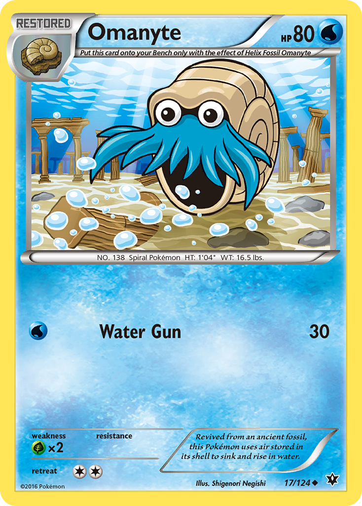 Omanyte (17/124) [XY: Fates Collide] | Dragon's Lair Comics and Fantasy Houston TX