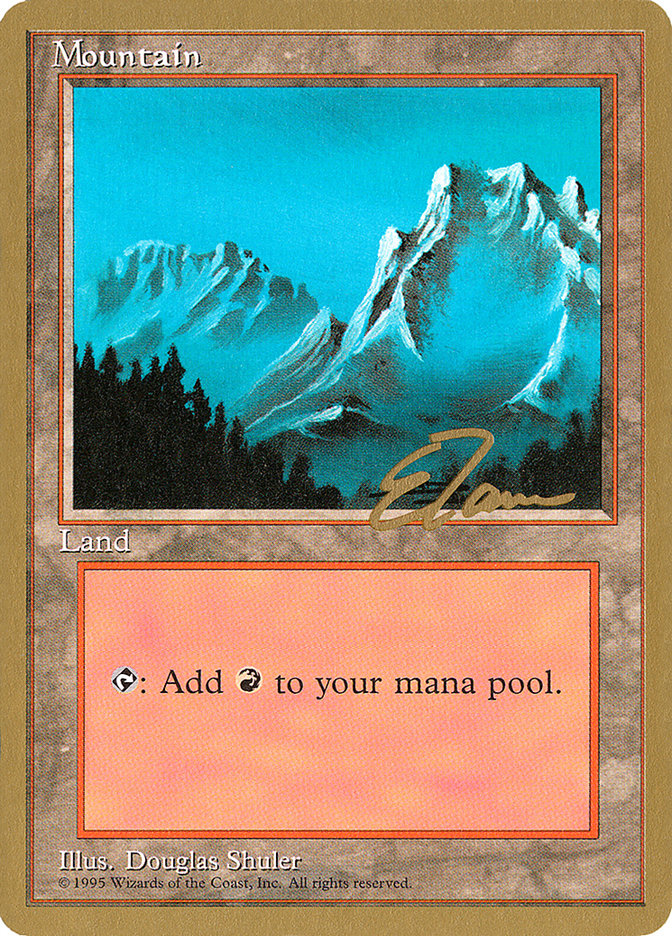 Mountain (et374) (Eric Tam) [Pro Tour Collector Set] | Dragon's Lair Comics and Fantasy Houston TX