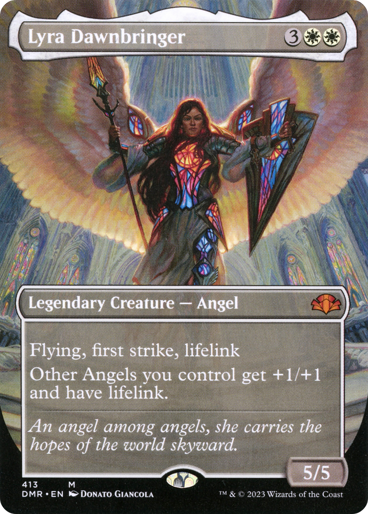 Lyra Dawnbringer (Borderless Alternate Art) [Dominaria Remastered] | Dragon's Lair Comics and Fantasy Houston TX