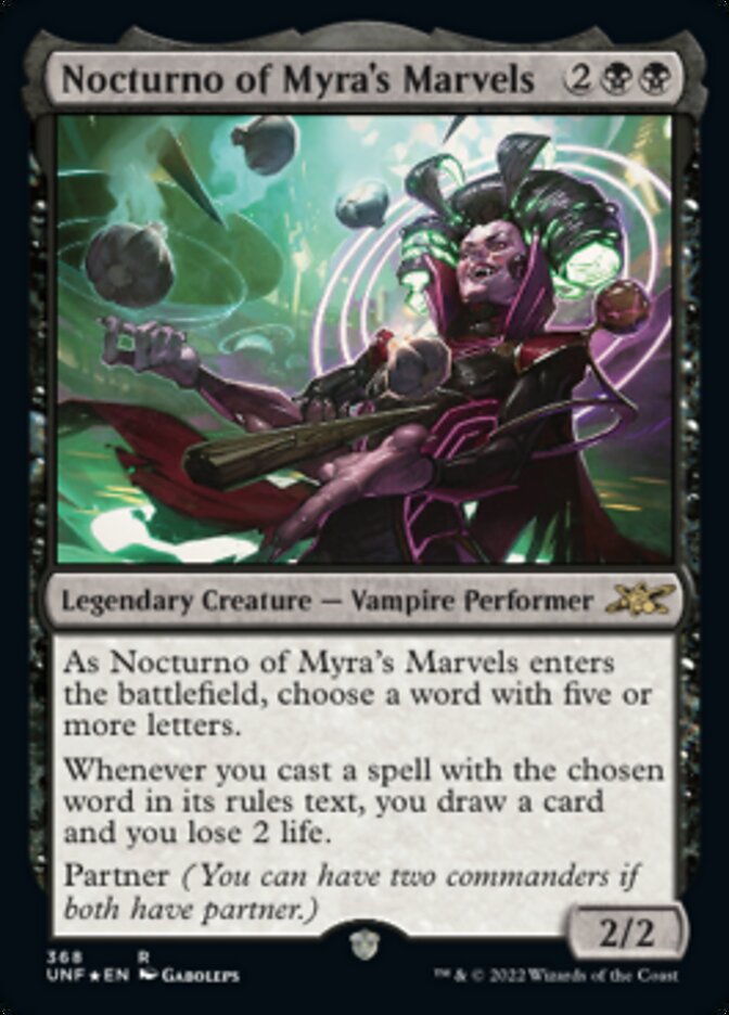 Nocturno of Myra's Marvels (Galaxy Foil) [Unfinity] | Dragon's Lair Comics and Fantasy Houston TX