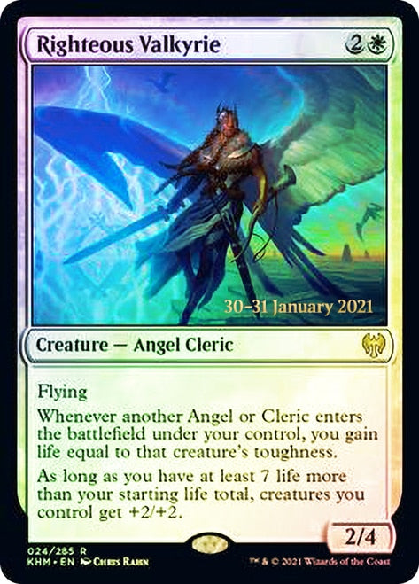 Righteous Valkyrie [Kaldheim Prerelease Promos] | Dragon's Lair Comics and Fantasy Houston TX