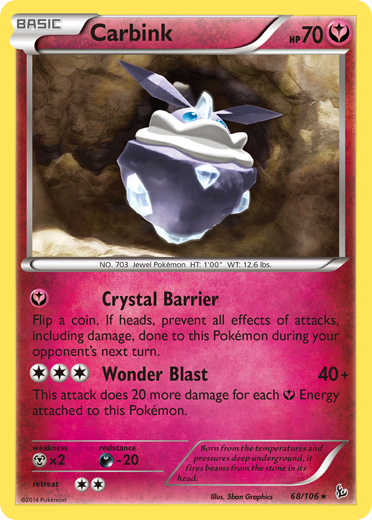 Carbink (68/106) (Theme Deck Exclusive) [XY: Flashfire] | Dragon's Lair Comics and Fantasy Houston TX