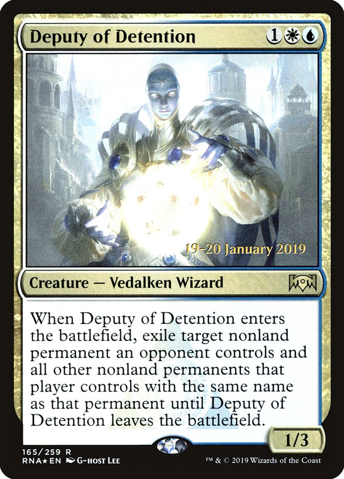 Deputy of Detention [Ravnica Allegiance Prerelease Promos] | Dragon's Lair Comics and Fantasy Houston TX