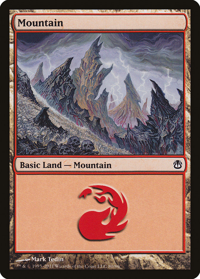 Mountain (80) [Duel Decks: Ajani vs. Nicol Bolas] | Dragon's Lair Comics and Fantasy Houston TX