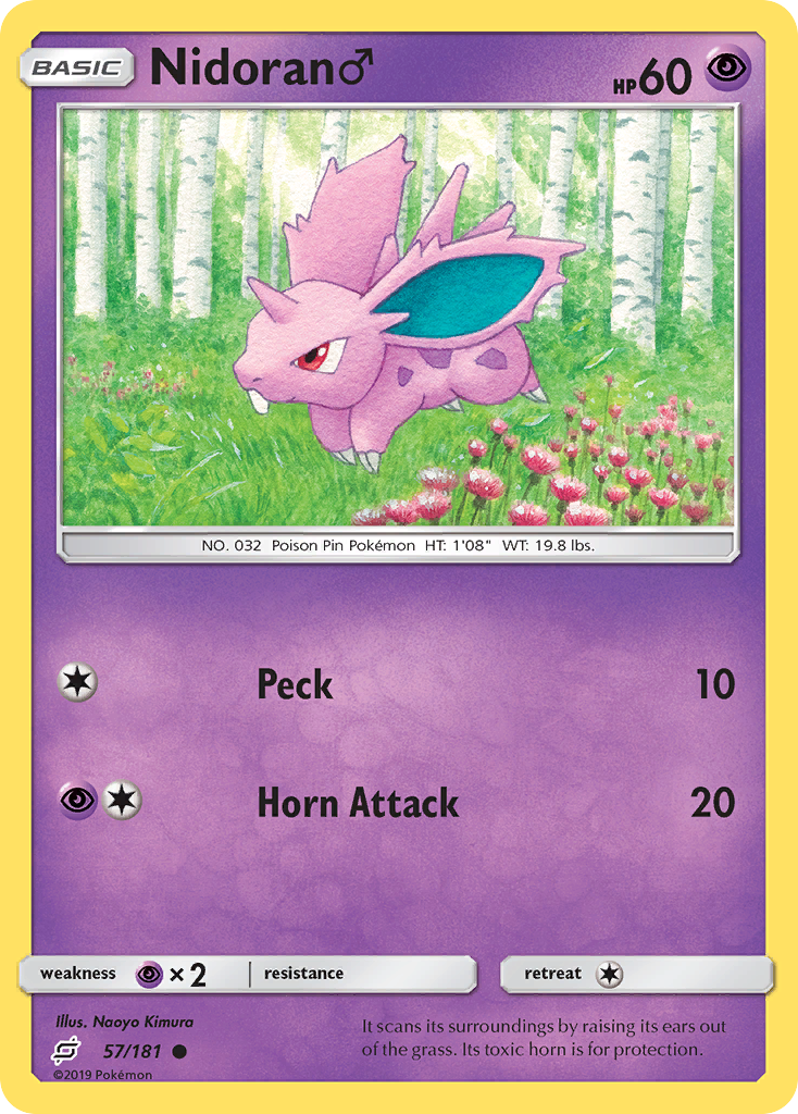 Nidoran (57/181) (Male) [Sun & Moon: Team Up] | Dragon's Lair Comics and Fantasy Houston TX