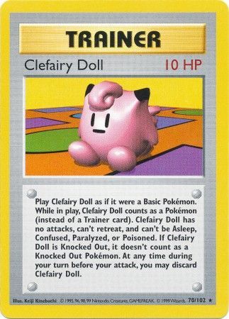 Clefairy Doll (70/102) [Base Set Shadowless Unlimited] | Dragon's Lair Comics and Fantasy Houston TX