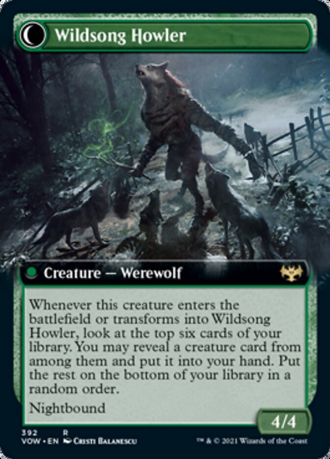 Howlpack Piper // Wildsong Howler (Extended Art) [Innistrad: Crimson Vow] | Dragon's Lair Comics and Fantasy Houston TX
