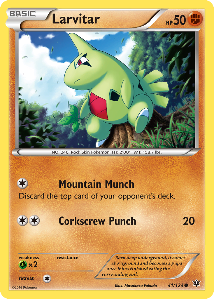 Larvitar (41/124) [XY: Fates Collide] | Dragon's Lair Comics and Fantasy Houston TX