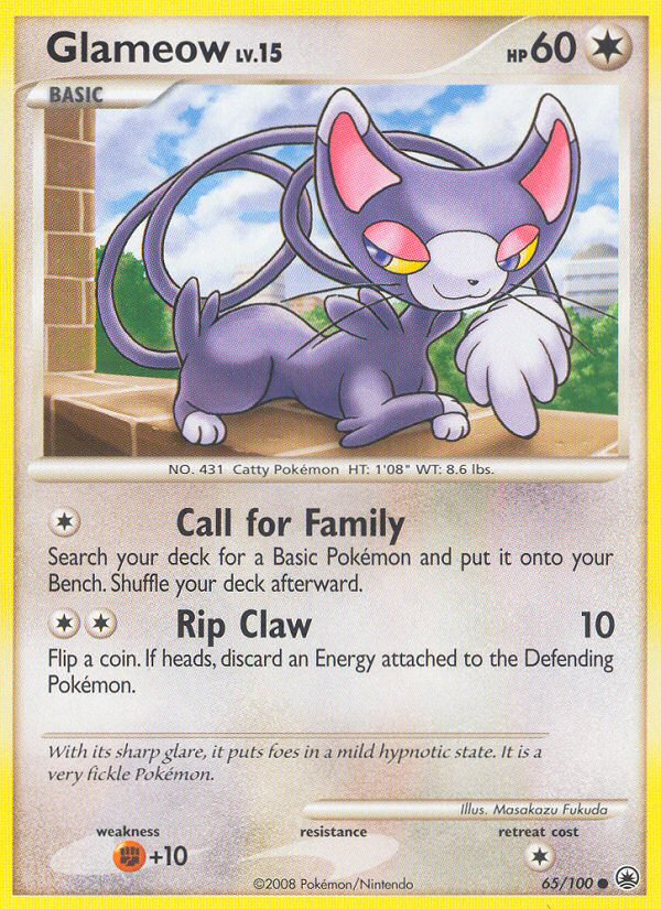 Glameow (65/100) [Diamond & Pearl: Majestic Dawn] | Dragon's Lair Comics and Fantasy Houston TX