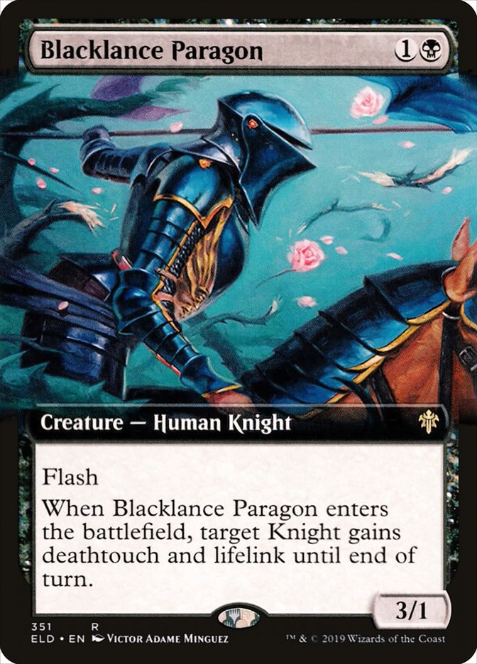 Blacklance Paragon (Extended Art) [Throne of Eldraine] | Dragon's Lair Comics and Fantasy Houston TX
