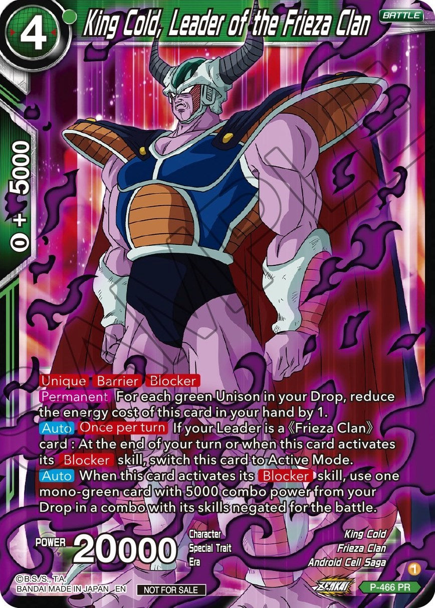 King Cold, Leader of the Frieza Clan (Z03 Dash Pack) (P-466) [Promotion Cards] | Dragon's Lair Comics and Fantasy Houston TX