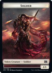 Cat Dragon // Soldier Double-Sided Token [Double Masters 2022 Tokens] | Dragon's Lair Comics and Fantasy Houston TX