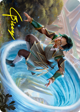 Vortex Runner Art Card (Gold-Stamped Signature) [Strixhaven: School of Mages Art Series] | Dragon's Lair Comics and Fantasy Houston TX