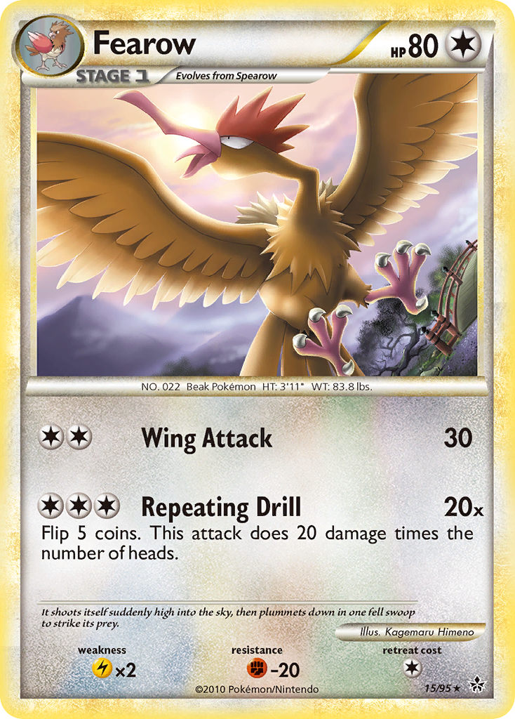 Fearow (15/95) [HeartGold & SoulSilver: Unleashed] | Dragon's Lair Comics and Fantasy Houston TX