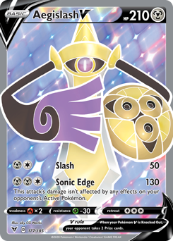 Aegislash V (177/185) [Sword & Shield: Vivid Voltage] | Dragon's Lair Comics and Fantasy Houston TX