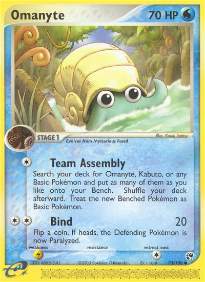 Omanyte (70/100) [EX: Sandstorm] | Dragon's Lair Comics and Fantasy Houston TX