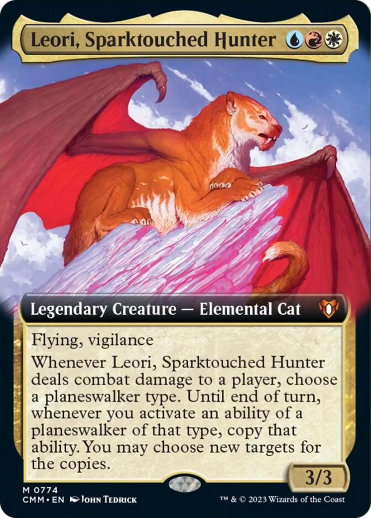 Leori, Sparktouched Hunter (Extended Art) [Commander Masters] | Dragon's Lair Comics and Fantasy Houston TX
