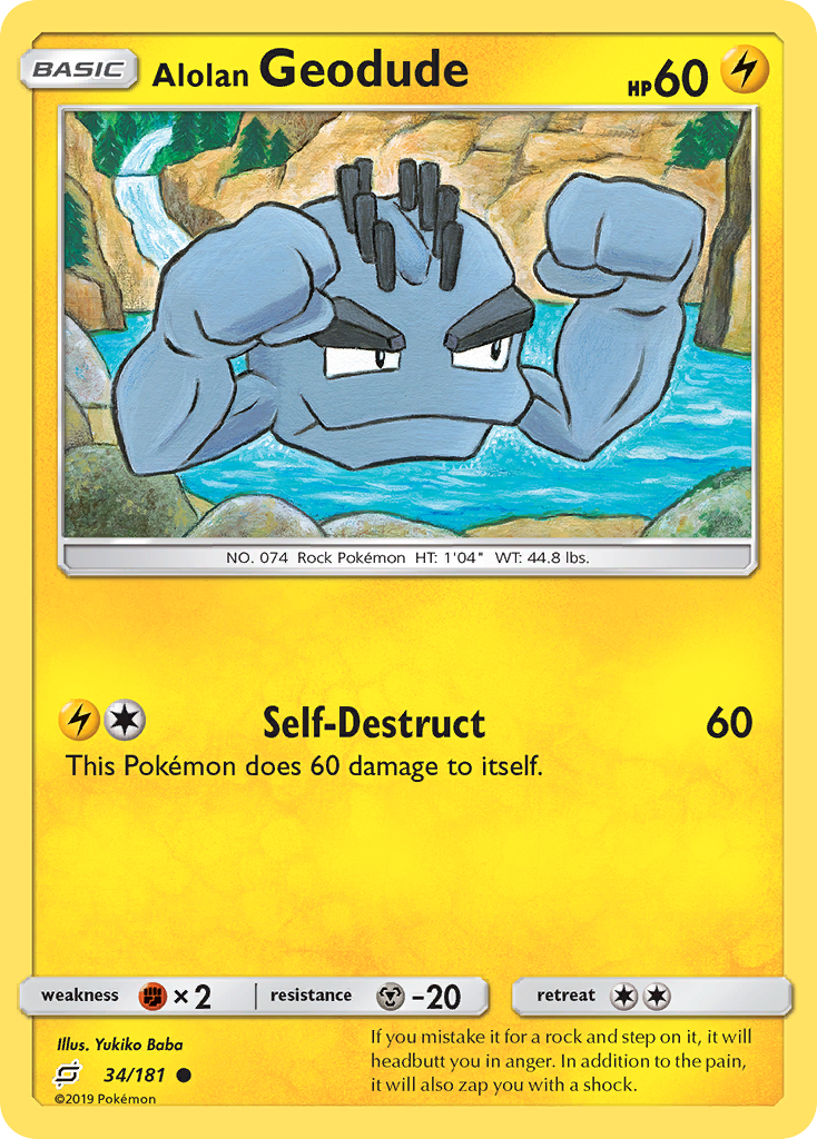 Alolan Geodude (34/181) [Sun & Moon: Team Up] | Dragon's Lair Comics and Fantasy Houston TX