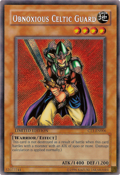 Obnoxious Celtic Guard [CT1-EN006] Secret Rare | Dragon's Lair Comics and Fantasy Houston TX