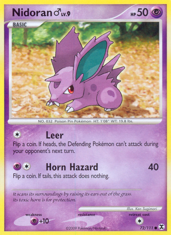 Nidoran (72/111) (Male) [Platinum: Rising Rivals] | Dragon's Lair Comics and Fantasy Houston TX