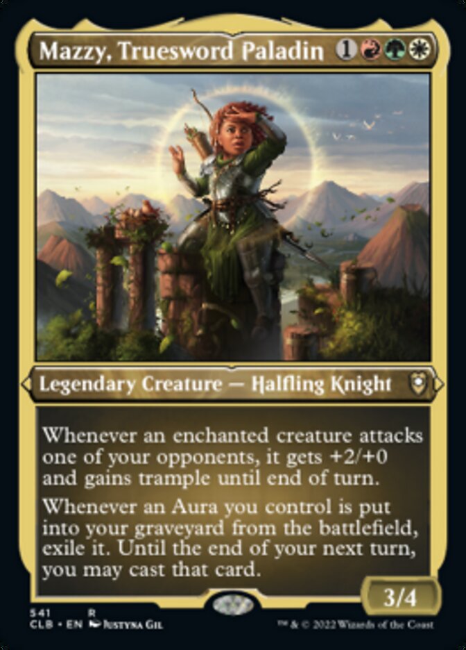 Mazzy, Truesword Paladin (Foil Etched) [Commander Legends: Battle for Baldur's Gate] | Dragon's Lair Comics and Fantasy Houston TX