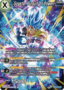 Gogeta, Pursuit of Power (SD12-02) [Rise of the Unison Warrior 2nd Edition] | Dragon's Lair Comics and Fantasy Houston TX