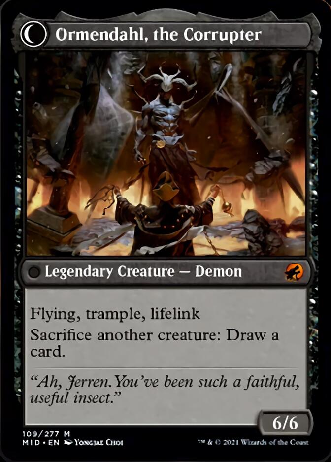 Jerren, Corrupted Bishop // Ormendahl, the Corrupted [Innistrad: Midnight Hunt] | Odin's Place